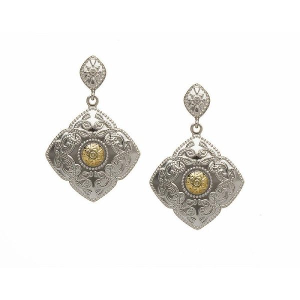 Diamond Shaped Celtic Warrior Earrings