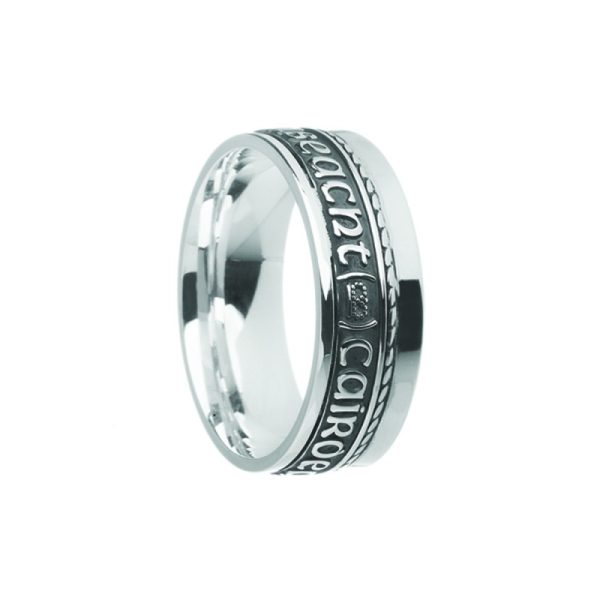 Grá Dilseact Cairdeas Siorai II Love Loyalty Friendship Irish Ring Sterling Silver
