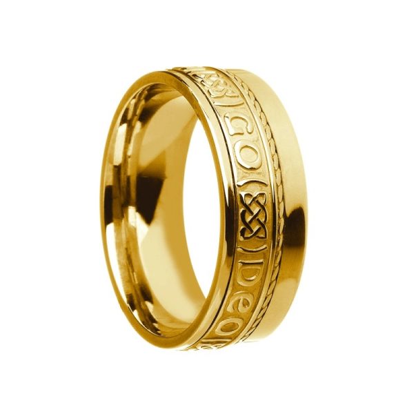 Grá Go Deo Siorai II Love Forever Irish Ring 14k Yellow Gold