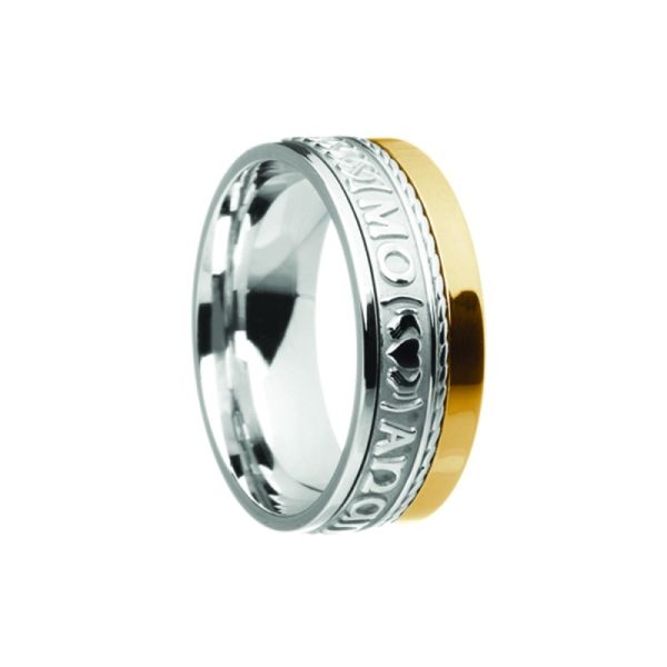 Mo Anam Cara Siorai II My Soul Mate Irish Ring Two Tone
